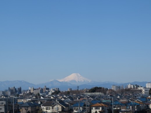 病棟からは絶景の富士山が見えます